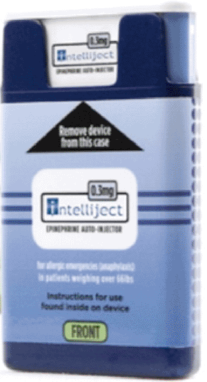 Image: The e-cue epinephrine autoinjector (Photo courtesy of Intelliject).